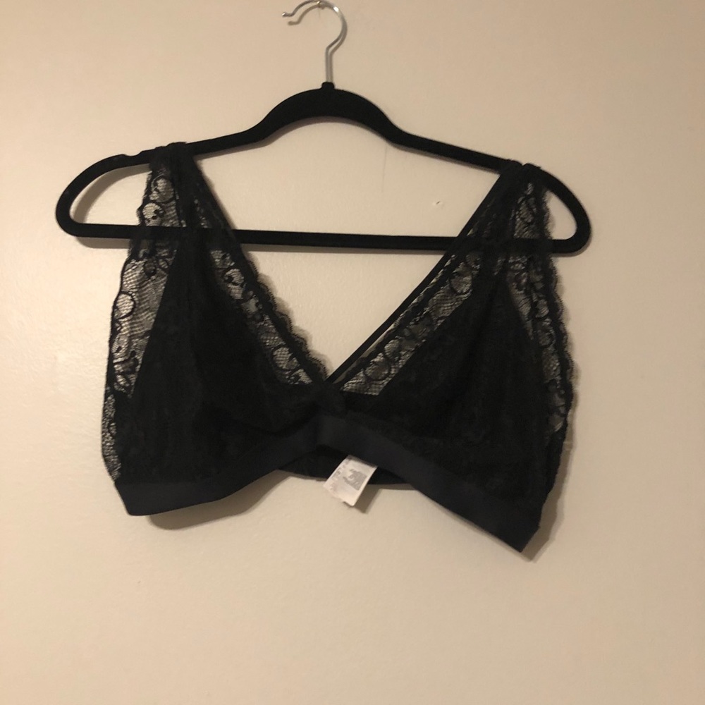 Black lace bralette